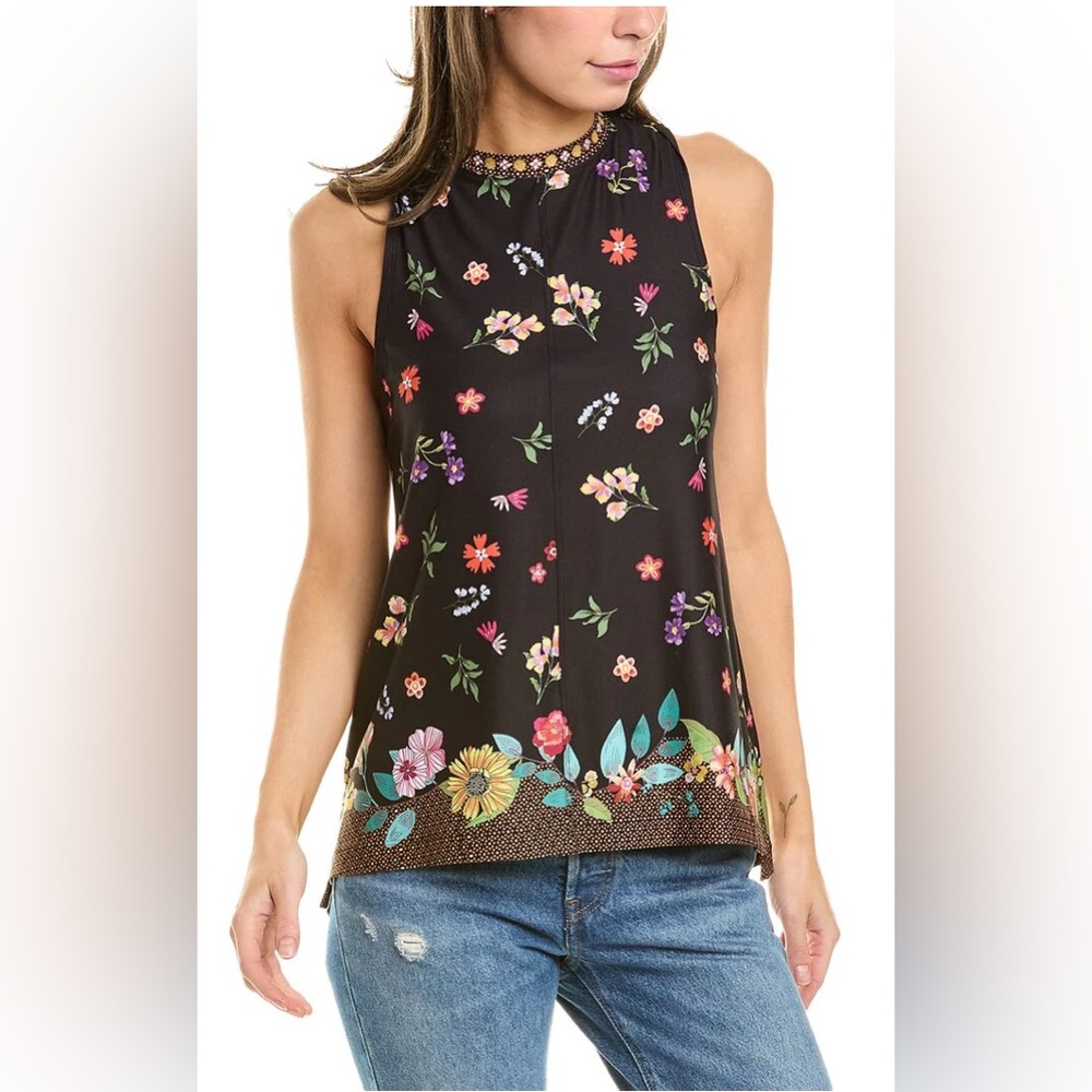 Johnny Was Bee Active Floral Muscle Tank